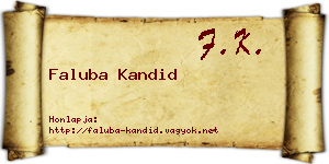 Faluba Kandid névjegykártya